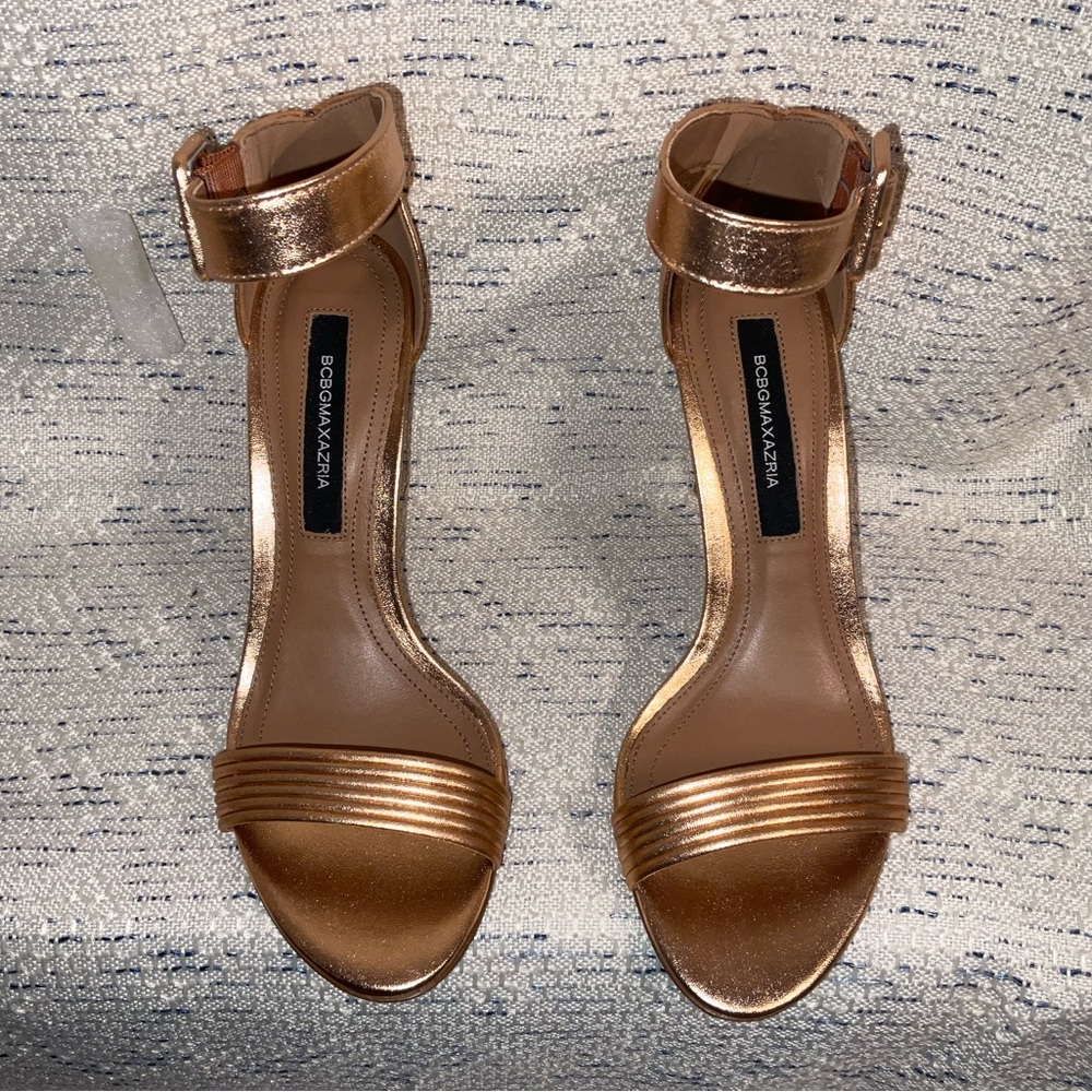 Rose Gold heels by BCBGMAXAZRIA Size: 6